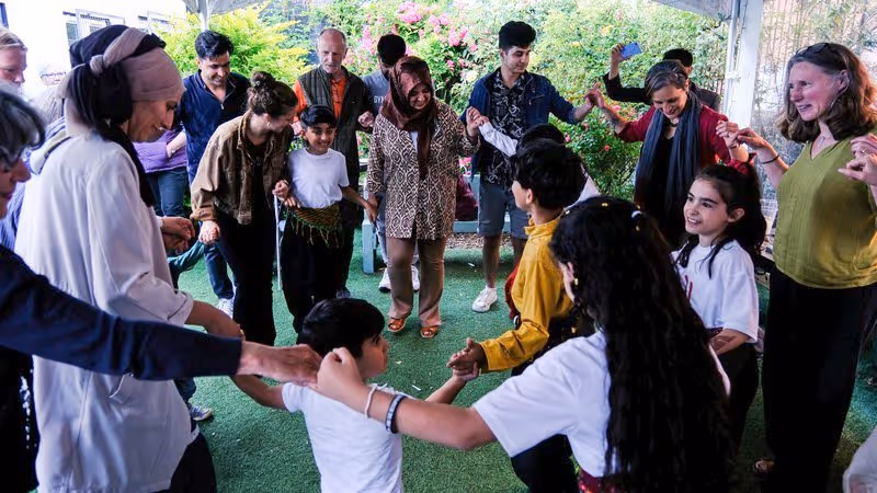 Circle dance at Refugee Week 2024